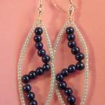 Glass Bead Earrings On Sil..